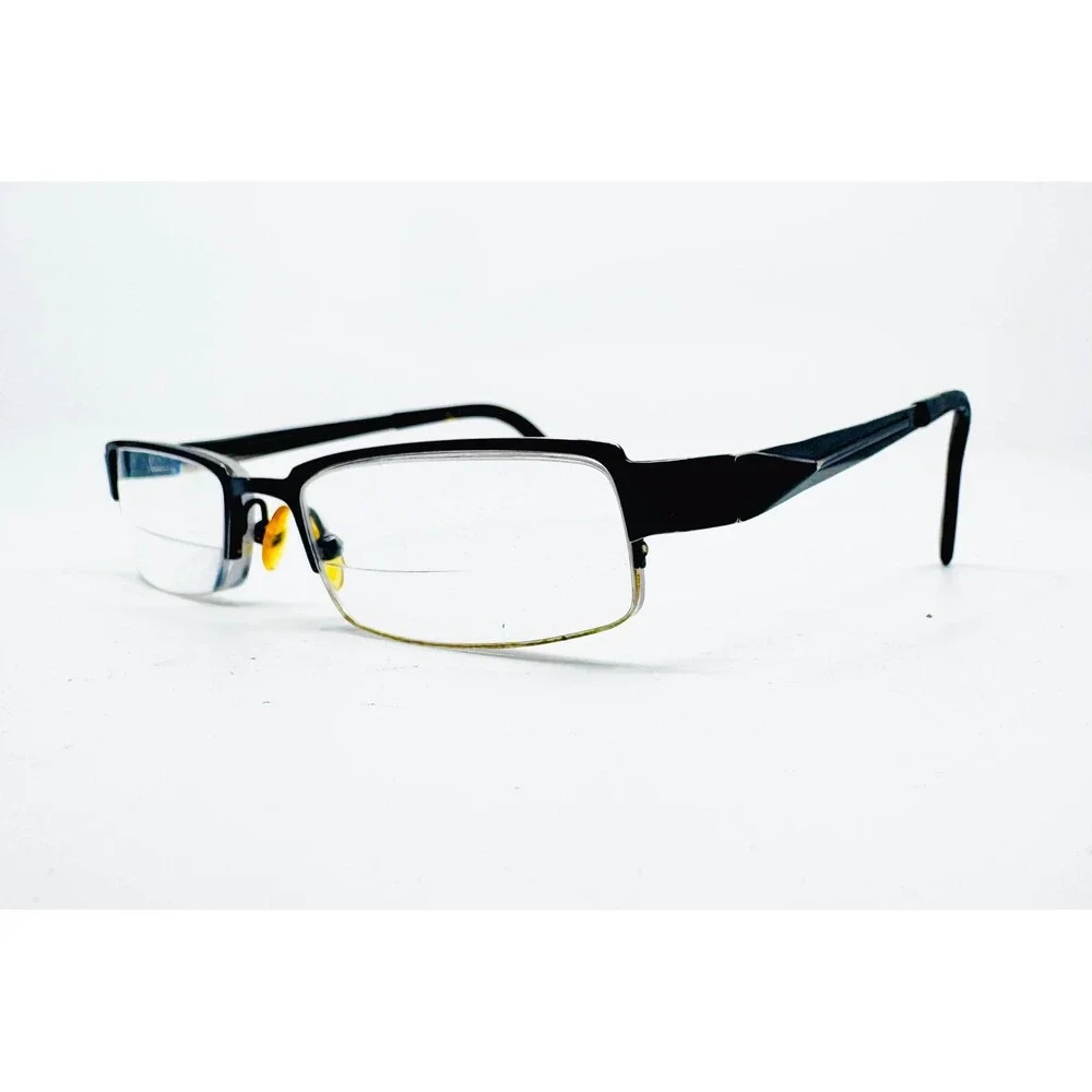 Caravelle by Bulova Eyeglasses Mens Dark Gunmetal Ghent Half Rim 50-19-140